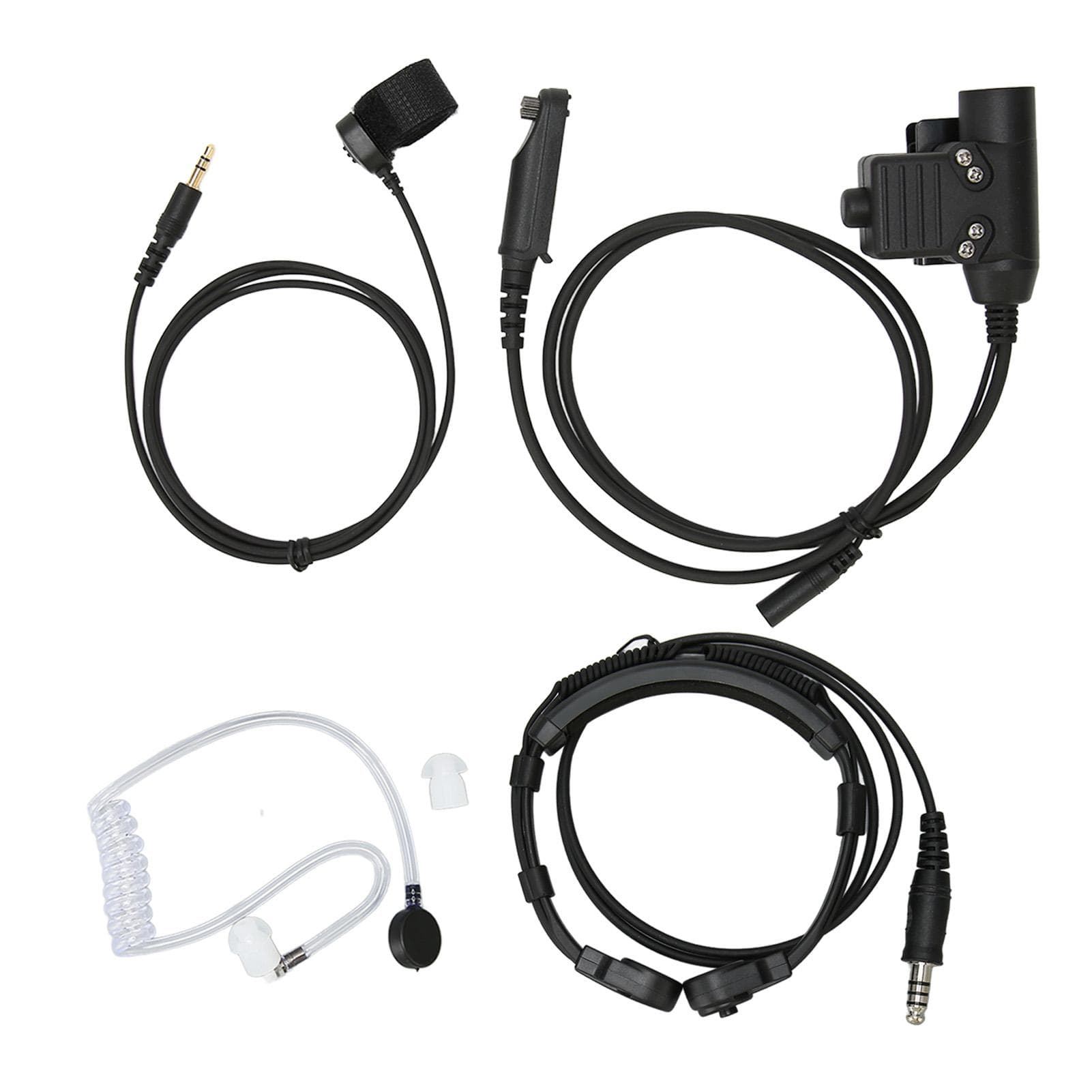Throat Mic Headset 7.1mm Plug with PTT Adapter Push to Talk for Baofeng UV?9R UV?9R PLUS UV?XR