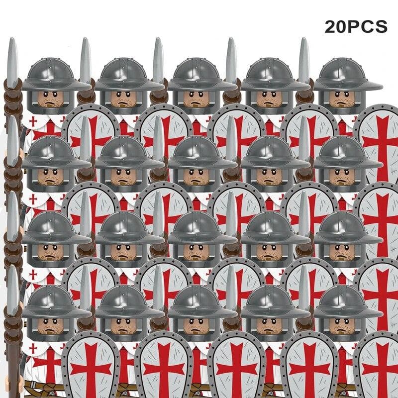 Middle Ages Roman Empire Spartan Crusader Mini Medieval Soldier Figures Model Building Blocks Bricks Toys Gift For Children