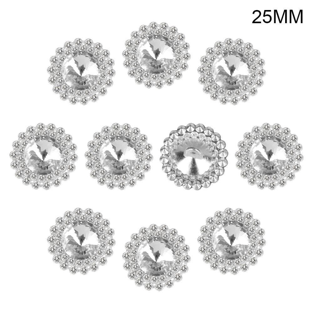 Clothing Accessories Craft Decoration Metal Rhinestone Buttons Scrapbook Accessories Shirt Buttons 25mm