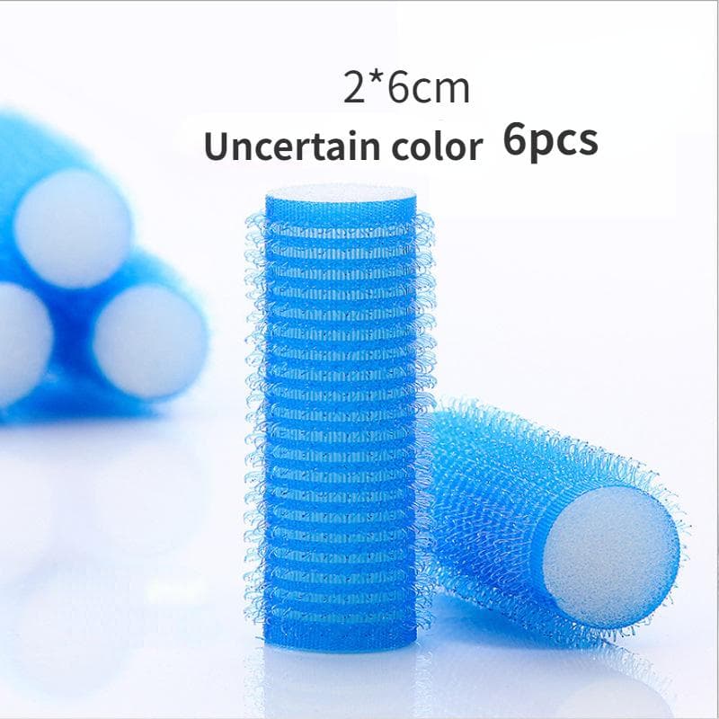 6Pc Sponge Hair Roller Set Self Grip No Heat Self-adhesive Curling Hairdressing Heatless Hair Curler Classic Styling Accessories