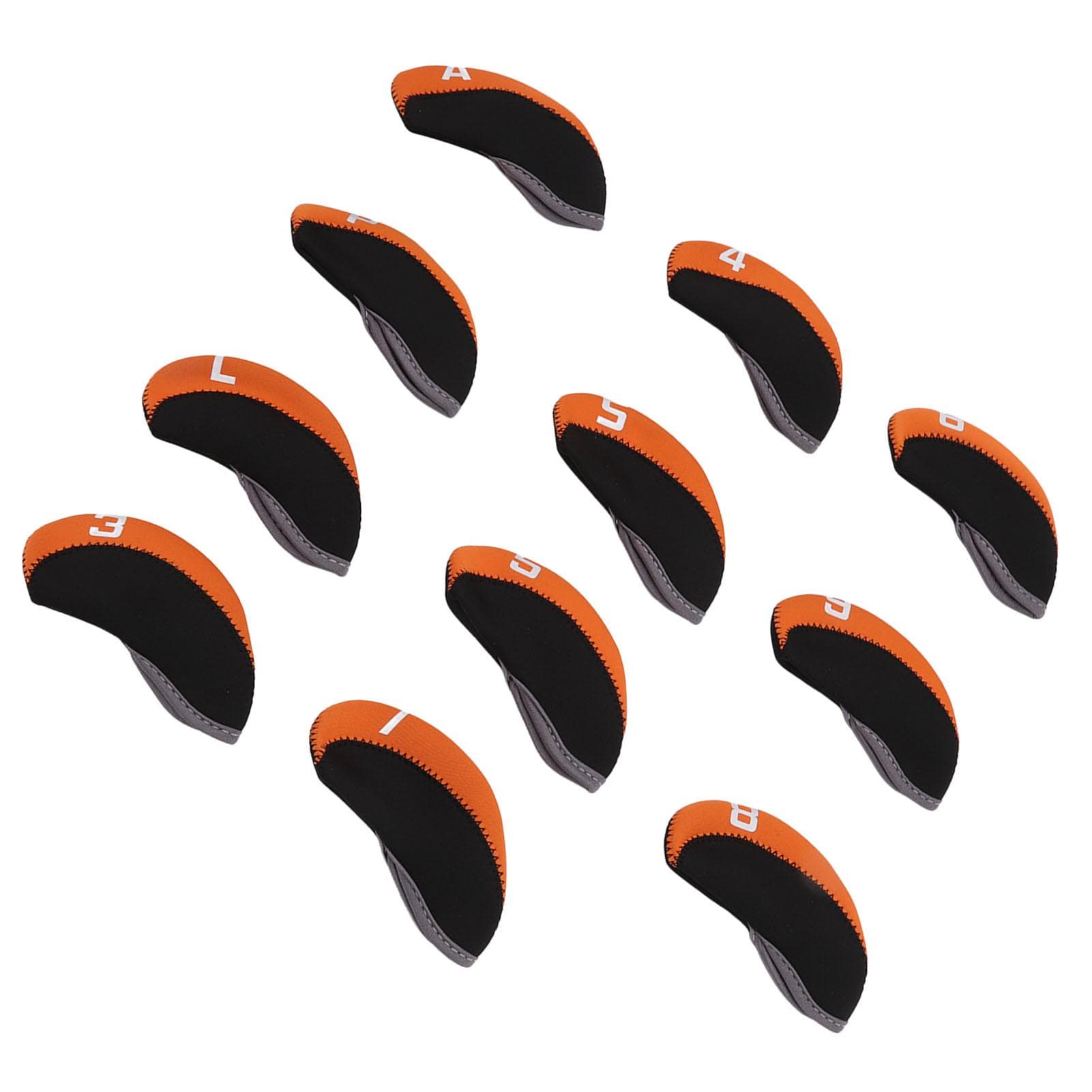 11PCS Golf Club Head Covers Neoprene Numbered Golf Club Head Protector for Outdoor Courts Light