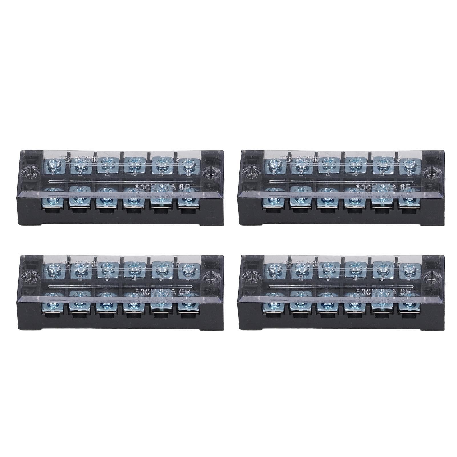 4pcs Wire Barrier Block Terminal Strip Professional High Current TB Fixed Screw Clamp Terminal