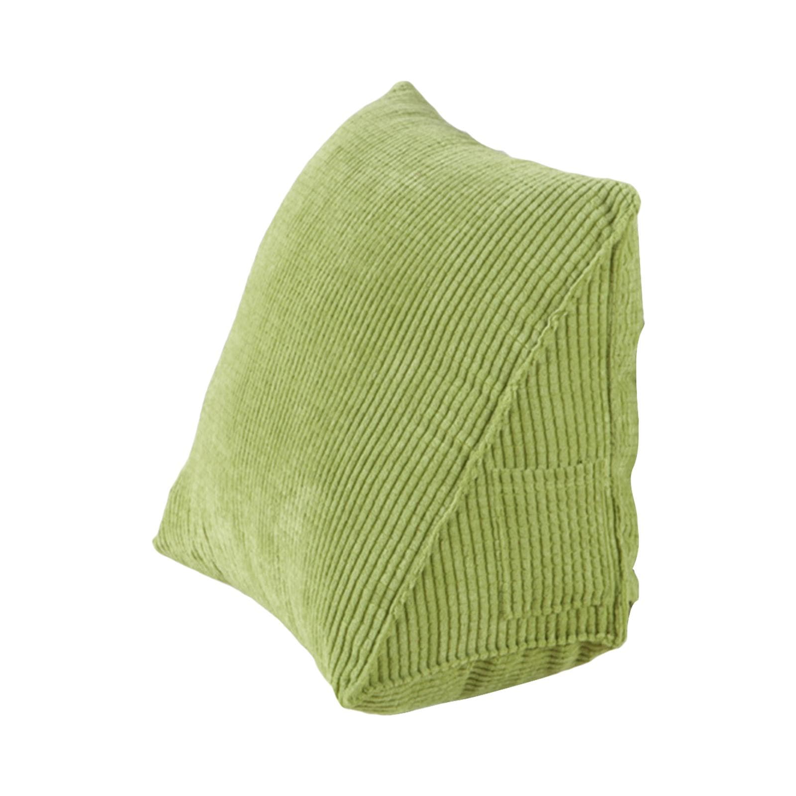 Triangle Pillow Comfortable Reading Pillow With Zip Pocket Triangle Wedge Bolster Small Back green