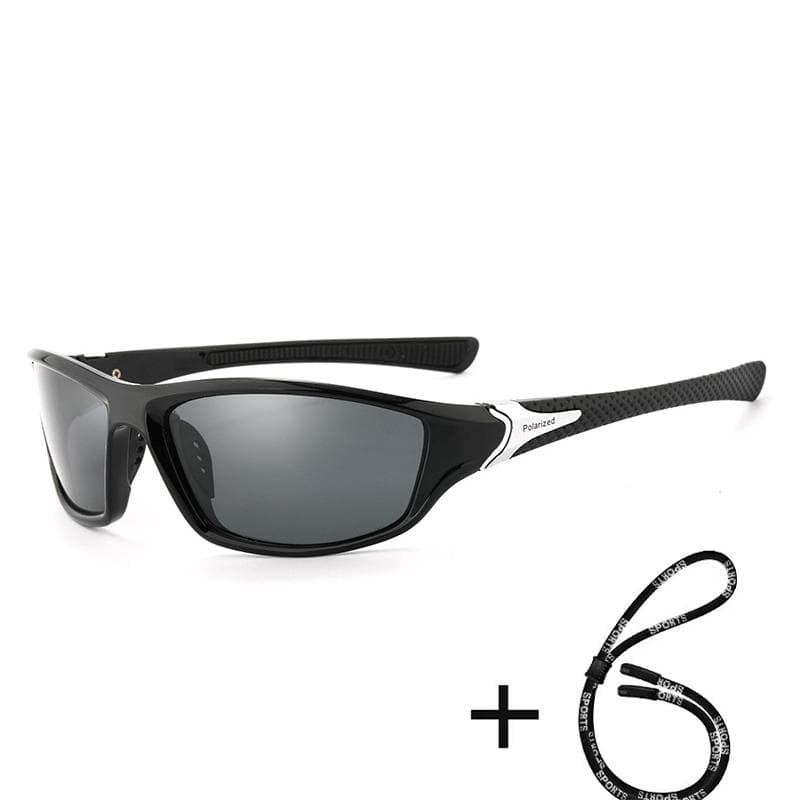 UV400 Sports Sunglasses with Glasses Chain for Men Women Fishing Hiking Cycling Vintage Sport Sun Glasses