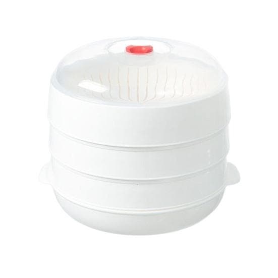 Microwave Vegetable Steamer Food Grade Transparent Plastic Cookware Reusable Kitchen Cooking Steamer for Dumplings Vegetables Triple Layer