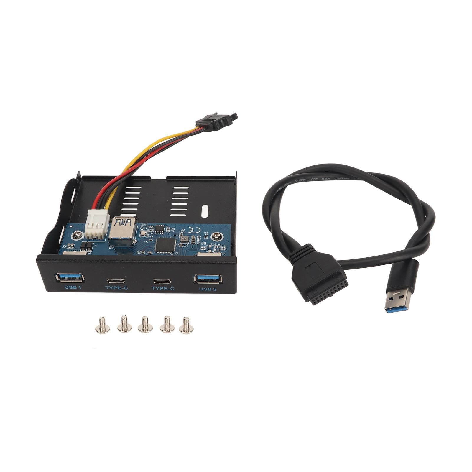 USB 3.1 Front Panel Hub 4 Ports 19PIN 5Gbps High Speed Stable 900mA Front Floppy Drive Panel for