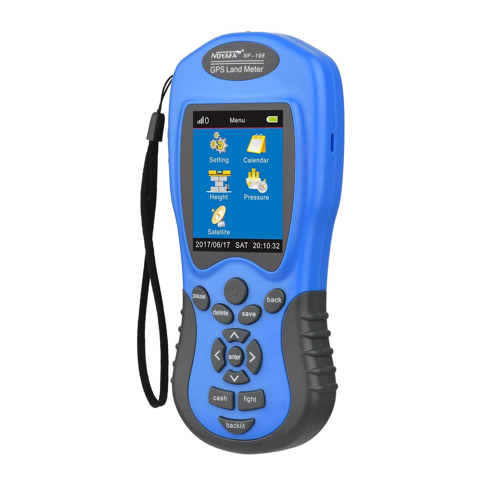 NOYAFA NF-198 GPS Land Meter Handheld Digital LCD Farmland Area Length Height Pressure NF-198