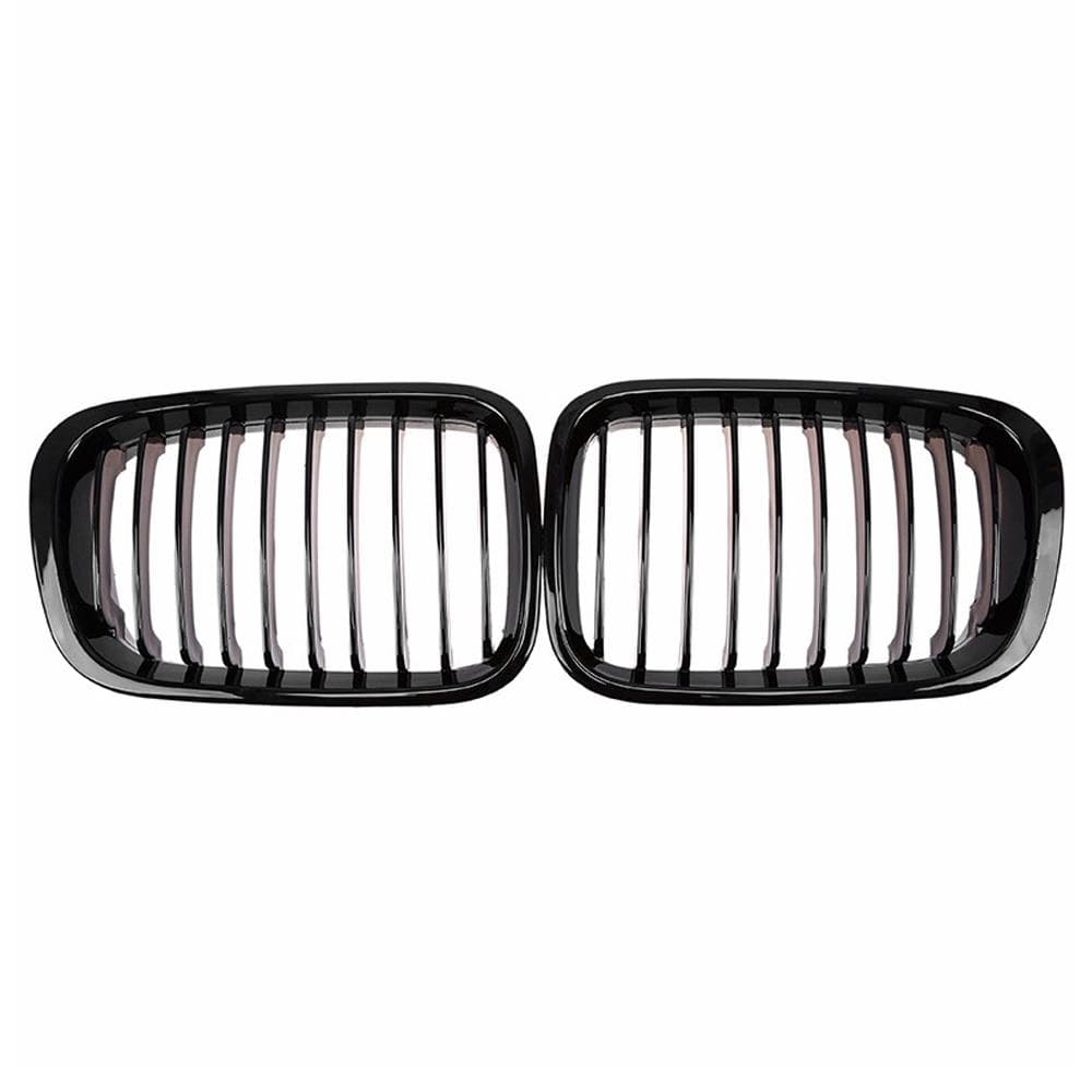 2Pcs Front Bumper Hood Kidney Grille Racing Grille Replacement for BMW 3-Series E46 4-Door 1998-2001
