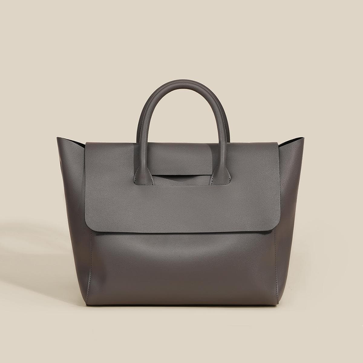 Tote Bag Autumn/Winter Crossbody Commuter Leather Women's Bag High-grade Sense Shoulder Bag gray