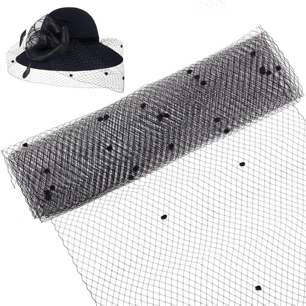 2 Yards Netting Organza Tulle Fabric Mesh Hat Veil For Bride's Headdress Veil Making