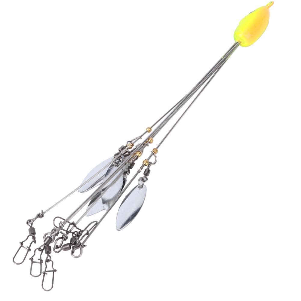 18g Umbrella Fishing Lure with Rotating Sequin Green 5 Arms Rig Group Swimming Bait