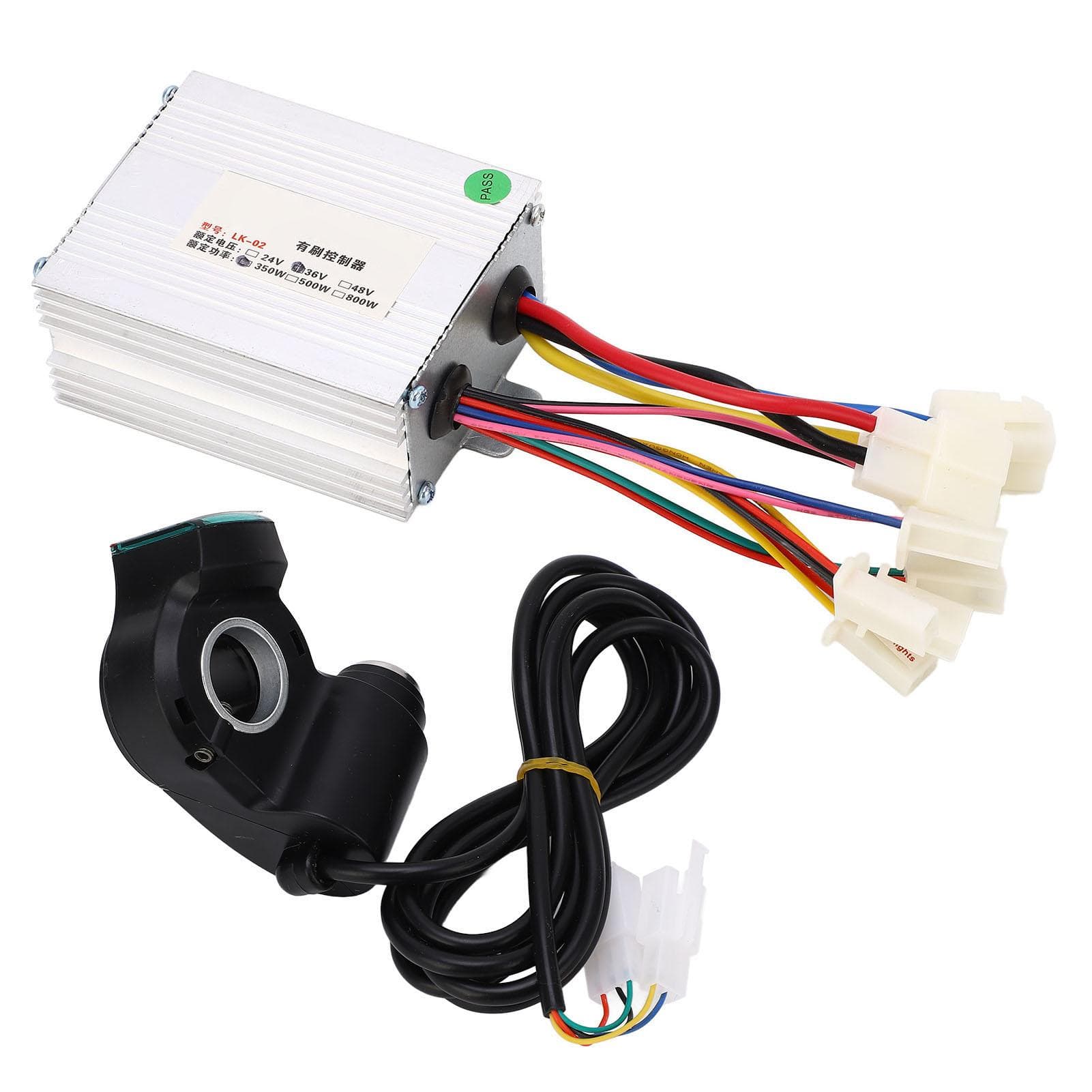 Motor Controller Kit 350W Fast Heat Dissipation Low Voltage Protection Electric Bike Throttle Grip