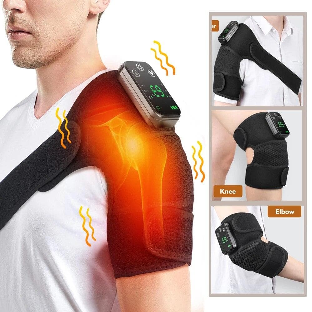 Electric Heating Shoulder Massage Belt Pad Vibration Shoulder Massage Pad Support Brace Arthritis Joint Pain Relief Health Care UNITED KINGDOM