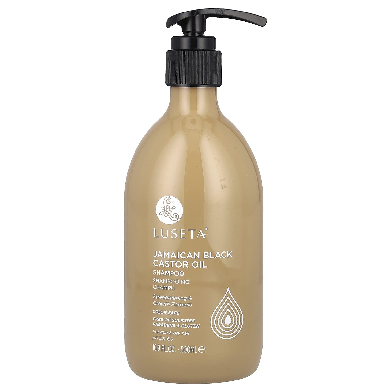 Luseta Beauty, Jamaican Black Castor Oil Shampoo, For Dry & Fine Hair, 16.9 fl oz (500 ml)