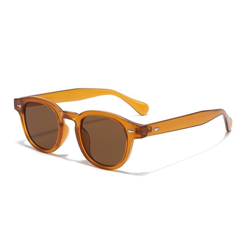Retro Rice Nail Small Frame PC Sunglasses UV Resistant Unisex Driving Goggles Simple Versatile Sunscreen Glasses