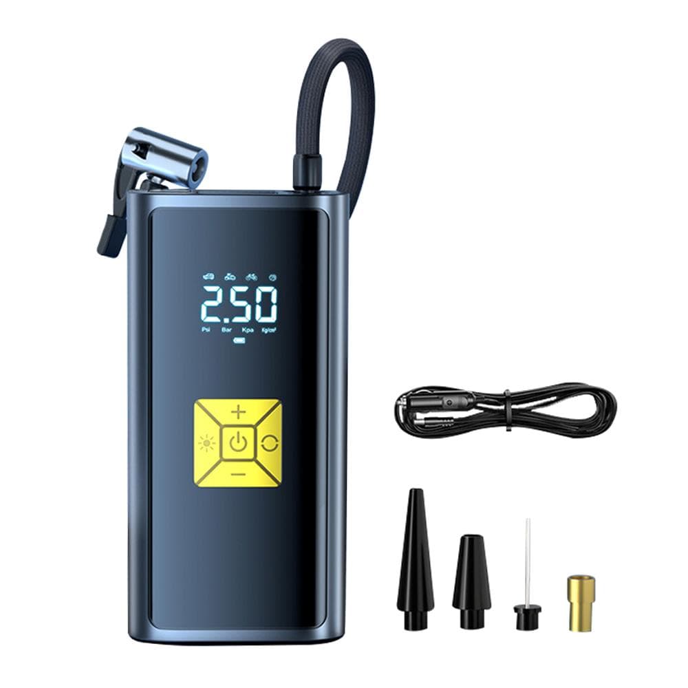 Multifunctional Air Pump 150PSI Cordless Air Compressor Portable Electric Tire Inflator with LED Not Support USB Output black
