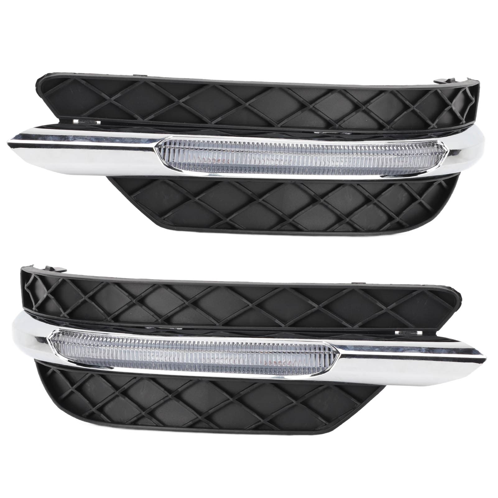 2pcs Fog Lamp Trim Molding 2048803224 Daytime Running Fog Light Cover Replacement for Mercedes?Benz