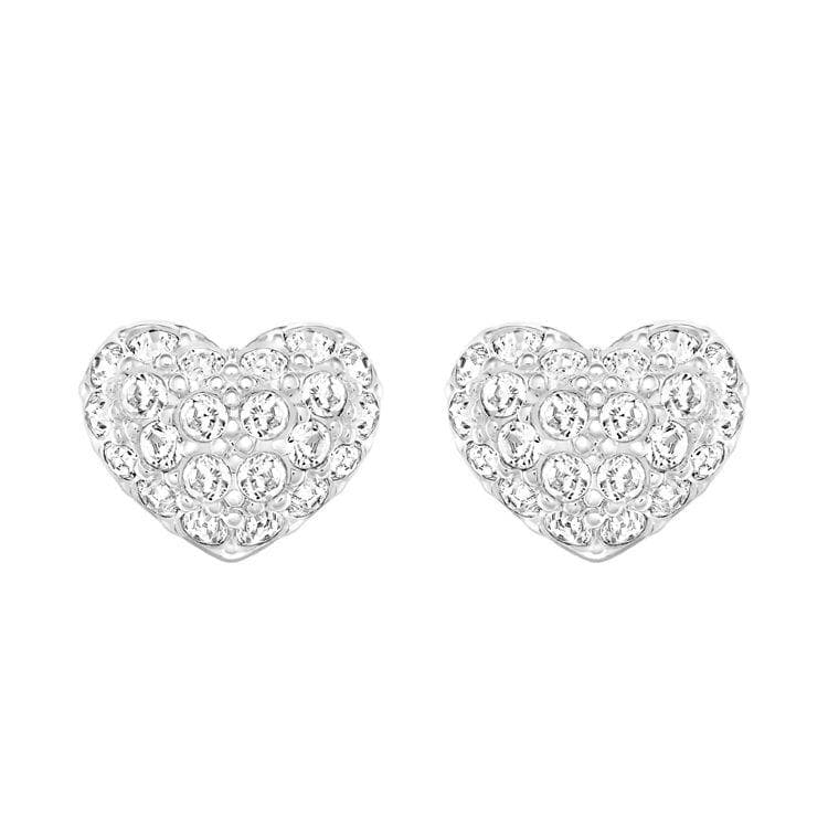 Swarovski Heart Pierced 3D Heart Earrings Women Earrings 5109990 Box (Random Color)