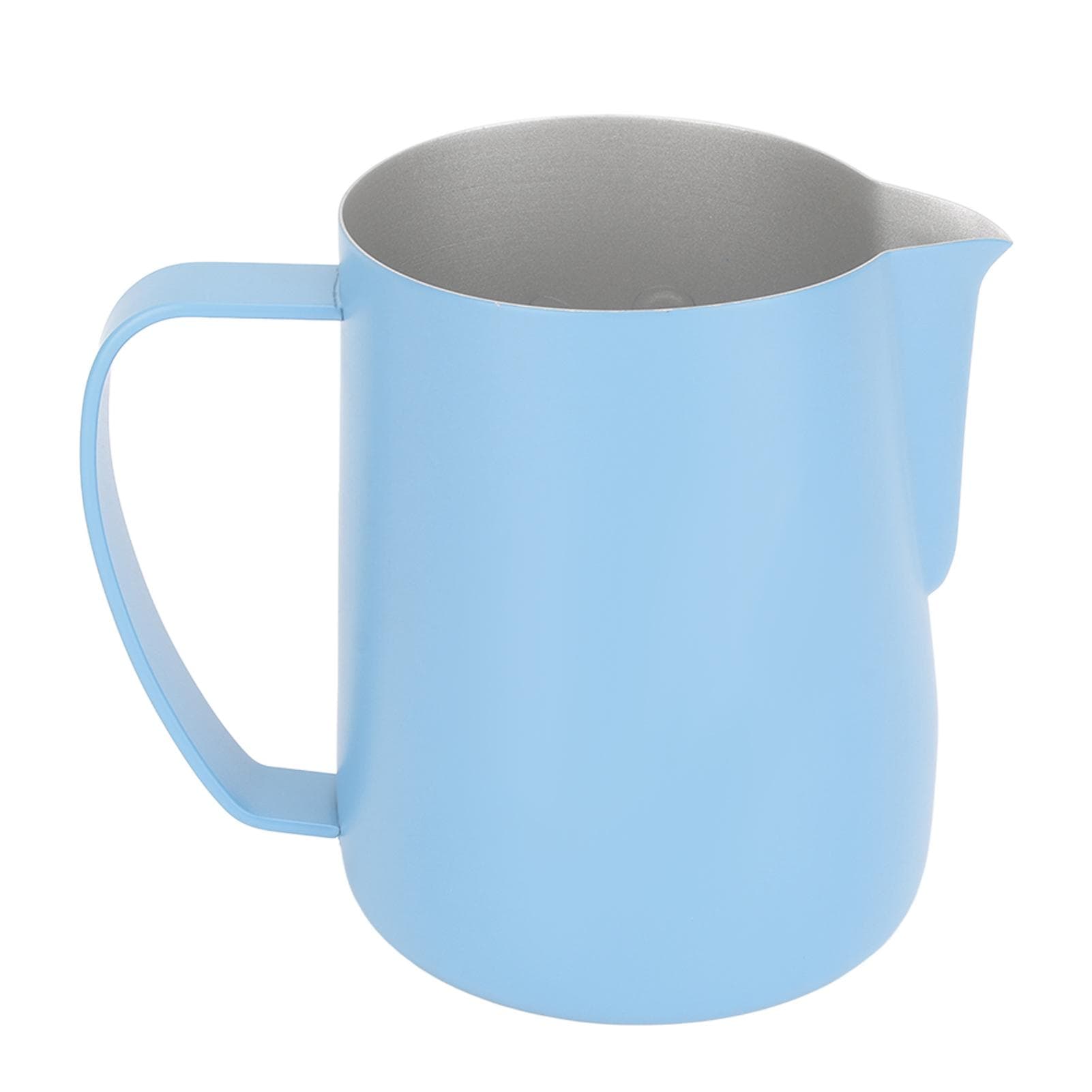 600ml Milk Frothing Pitcher Coffee Steaming Pitcher Stainless Steel Milk Coffee Art Frothing L(for 6.5-9kg) light blue
