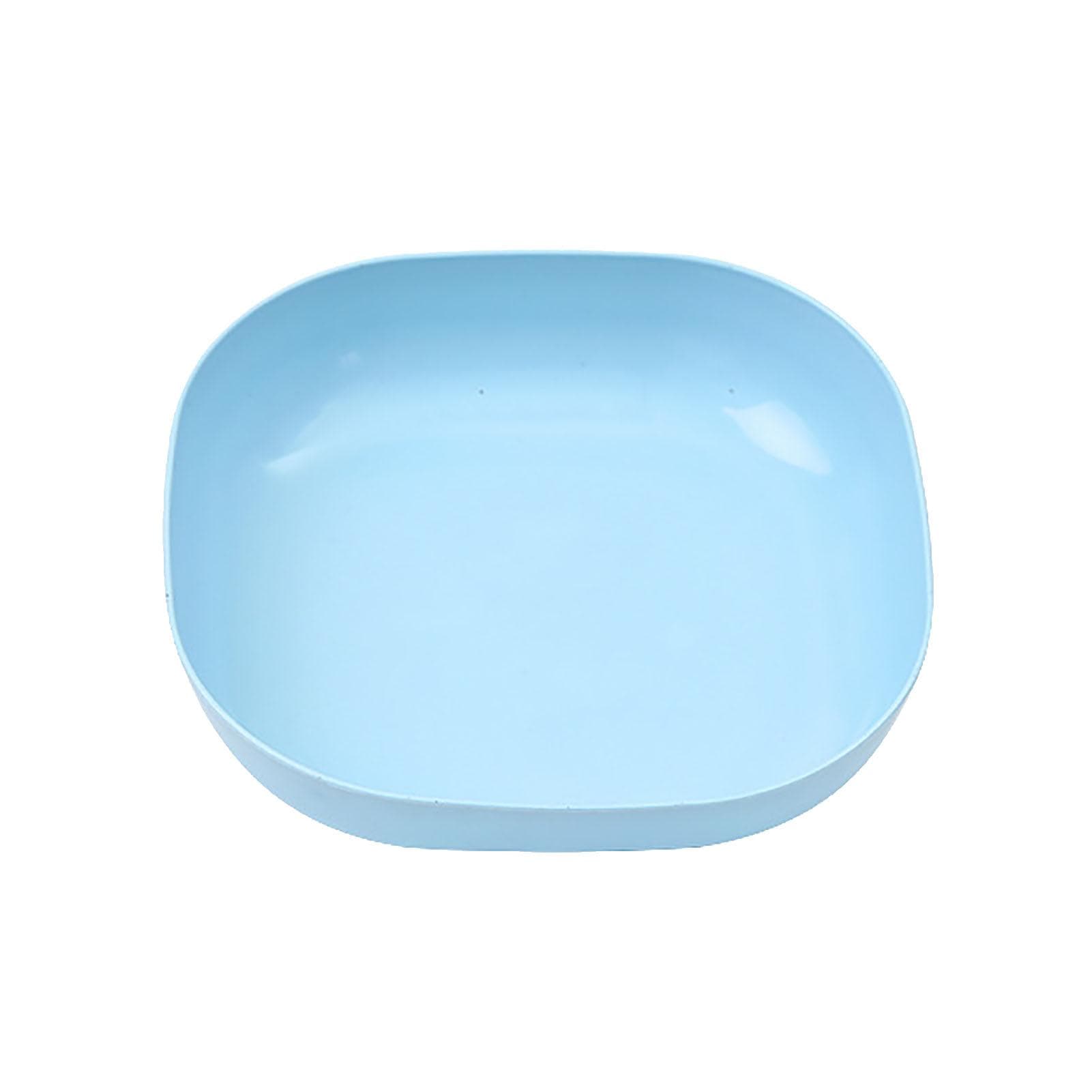 Bone Spitting Dish Square Blue PP Multi Purpose Snack Dessert Fruit Salad Plate for Home