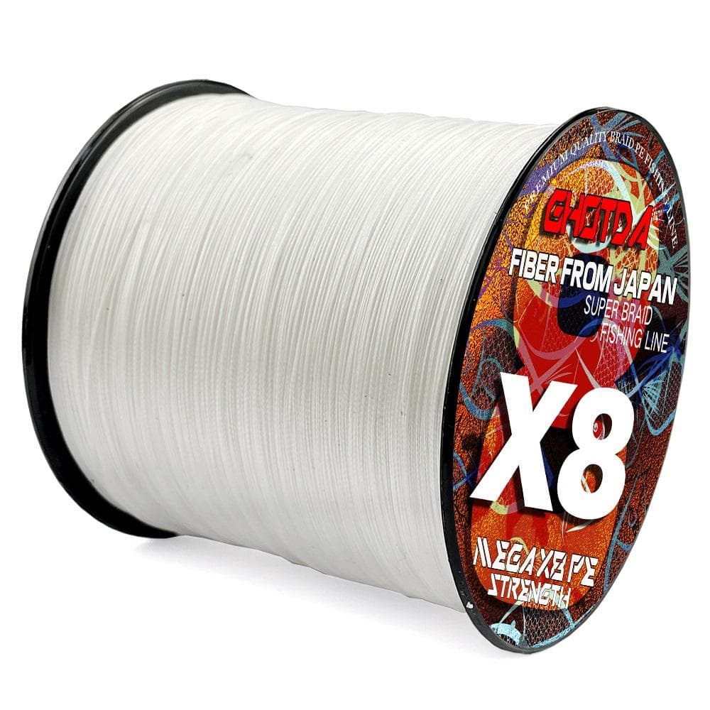 8 Strands 100M Fishing Line Super Strong Braided Multifilament PE Rope Cord 18LB 22LB 31LB 39LB 43LB 52LB 61LB 78LB 43lb white