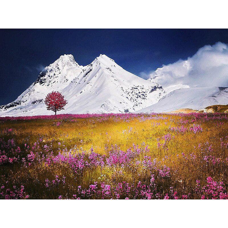 Diamond Painting Landscape Mountain Cross Stitch Scenery Round Full Diamond Embroidery Rhinestones 20X30CM