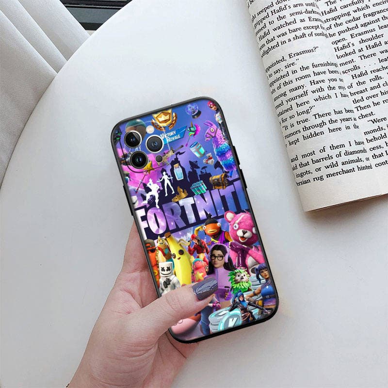 ED20 F-Fortnites Phone Case for iPhone 6 6s 7 8 11 12 13 14 15 XS Pro Max XR X SE Samsung S20 S21 S22 S23 S24 FE Ultra Plus Lite S21S A55 Samsung S21 FE Dark blue
