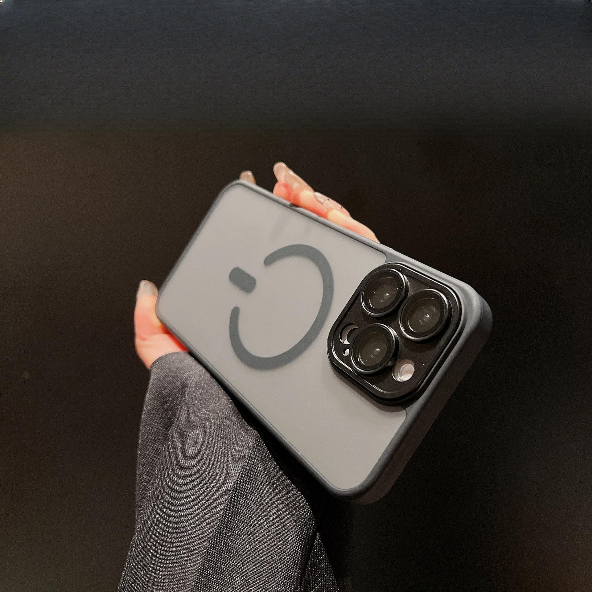 Applicable To Apple 16ProMax Matte C-shaped Magnetic Suction Phone Case IPhone 15 Skin-friendly and Anti-fall 14 Protective Case iPhone11pro black