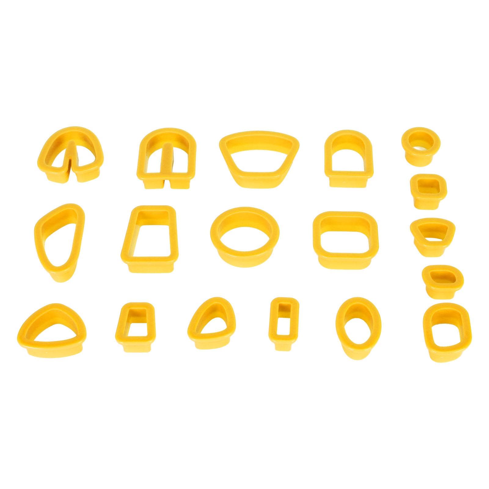 Polymer Clay Cutters Set Earring Hooks Cards Jump Rings DIY Clay Earring Cutters Kit for Jewelry yellow