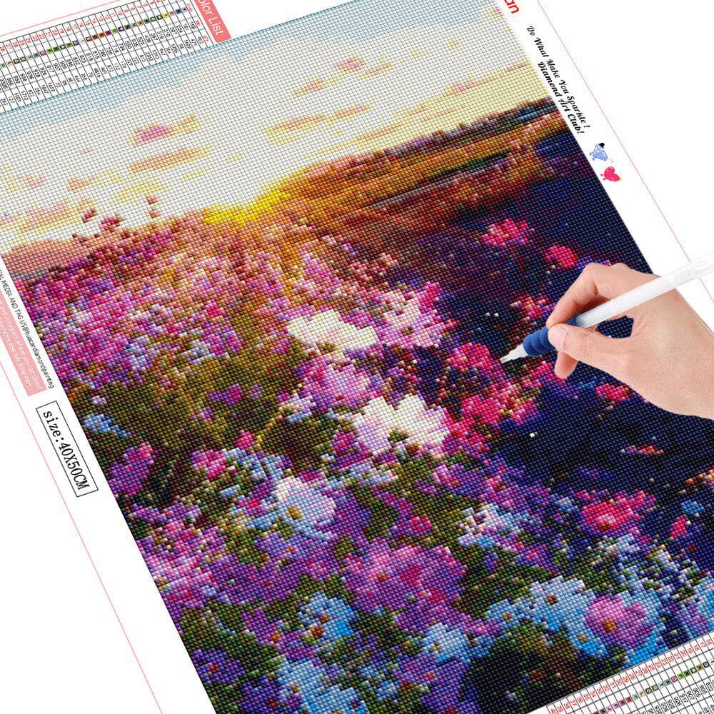 Full Round Diamond Painting 5d Scenery Picture of Rhinestone Diamond Embroidery 20X30