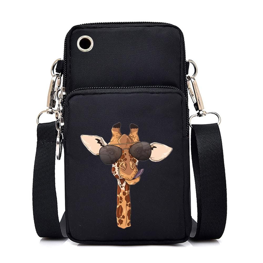 Funny Giraff Graphics Mini Mobile Phone Bag Cute Animal Women's Messenger Purses and Handbags Bag All Match Women Crossbody Bag