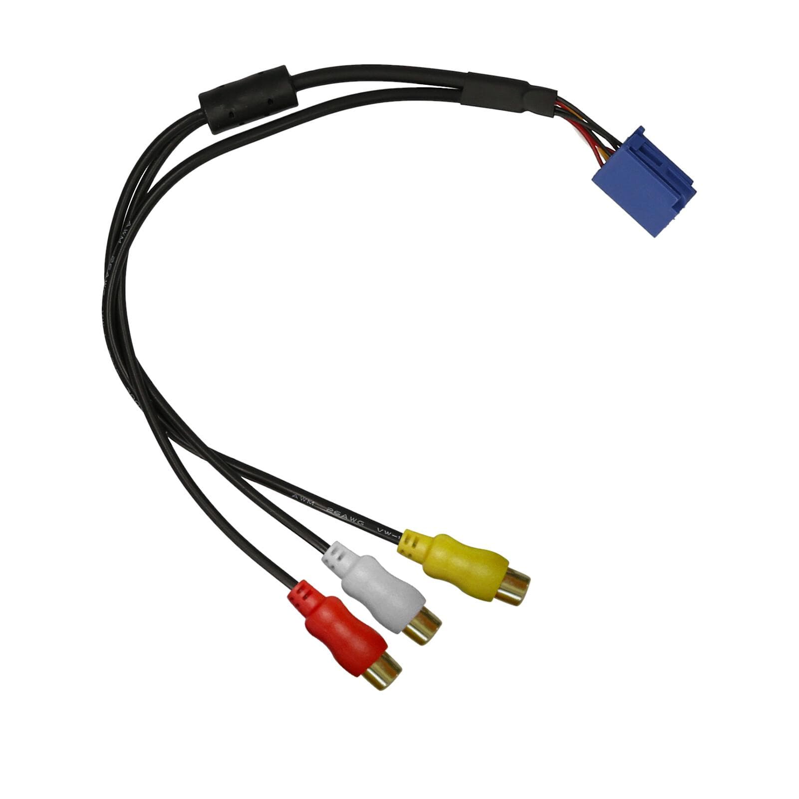 Car RCA Adapter VTR Cable 6 Pin Blue A/V Port Replacement for Toyota multicolour