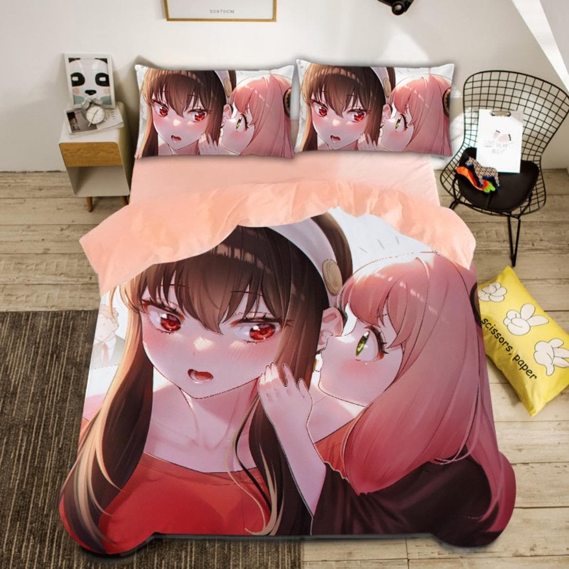 Anime Spy x family Anya Duvet Cover,Spy Family Bedding Set,Boys Girls Single Twin Queen Size Quilt Cover 135x200cm 2pcs