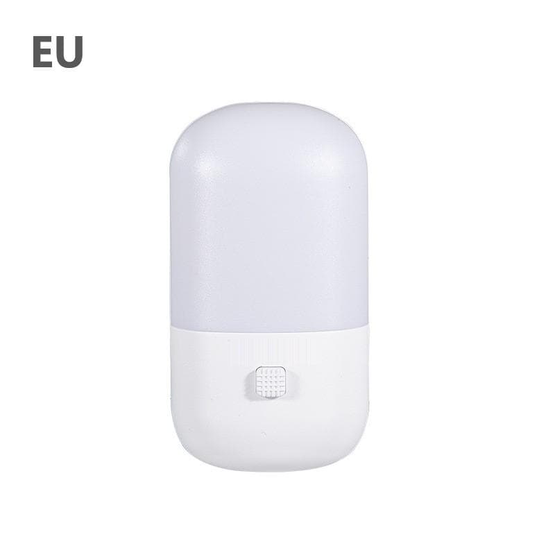 Energy Saving 3W Night Light Plug-in LED Feeding Socket Lamp Indoor Lighting EU Two Color Bedside Lamp EU white
