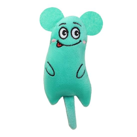Catnip Toy Pet Bite Mouse Shape Cute Facial Expression Lightweight Party Gifts Dog Squeaky green