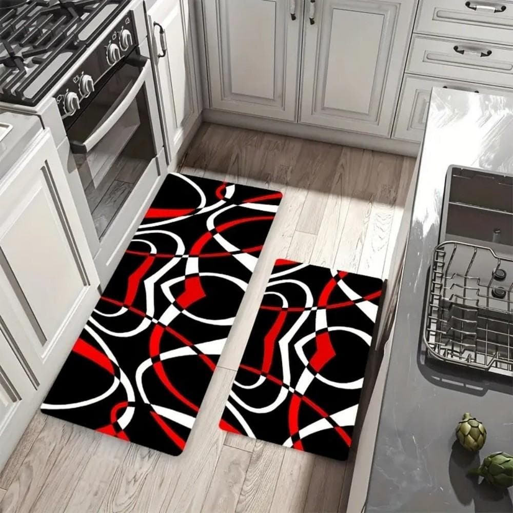 Modern Abstract Kitchen Mats Anti Fatigue Kitchen Rugs Washable Floor Mats Non Slip Kitchen Carpet for Home Office Floor Mat 1PC-40X60cm-16x24in