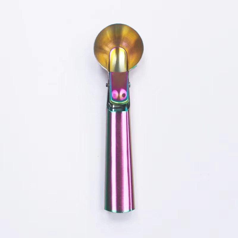 Stainless Steel Practical Maker Spoon Ice Cream Scoop Ice Tool Fruit Watermelon Ball Digger Ice Cream Scooper multicolour