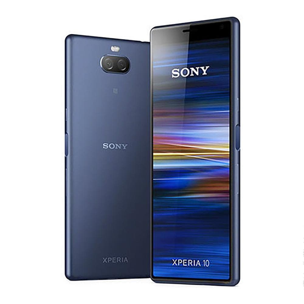 Refurbished Sony Original Sony Xperia 10 I3113 I3123 4G 3GB RAM 64GB ROM Mobile Phone With Single 1/2 SIM I3123 Simple Set blue