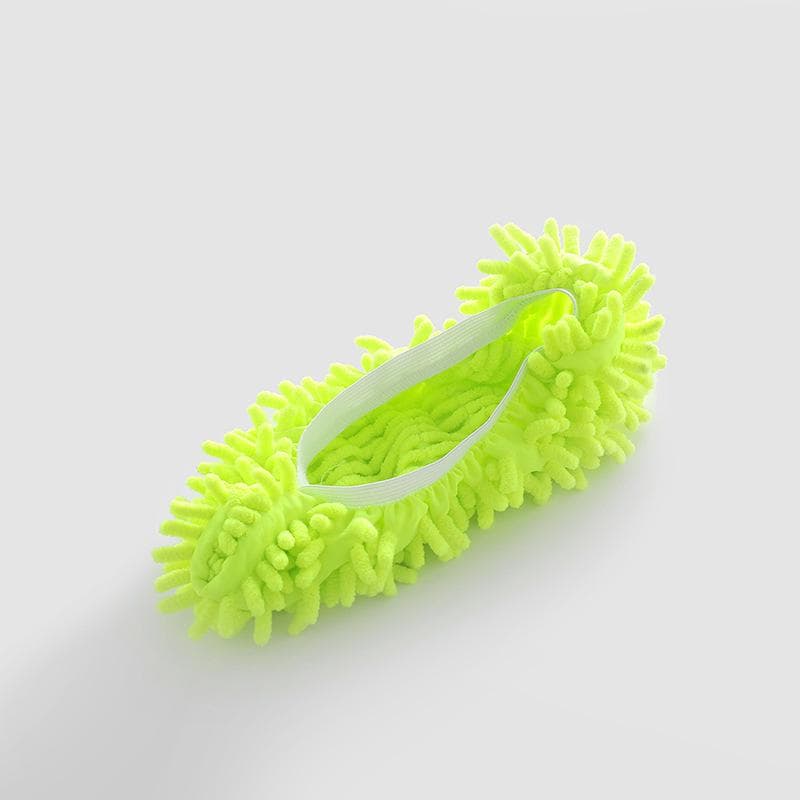Microfiber Mop Slippers Shoes Cover Soft Washable Reusable Floor Polishing Dust Dirt Hair Men Women Sweeper Cleaning Mop Tool 2PCS green