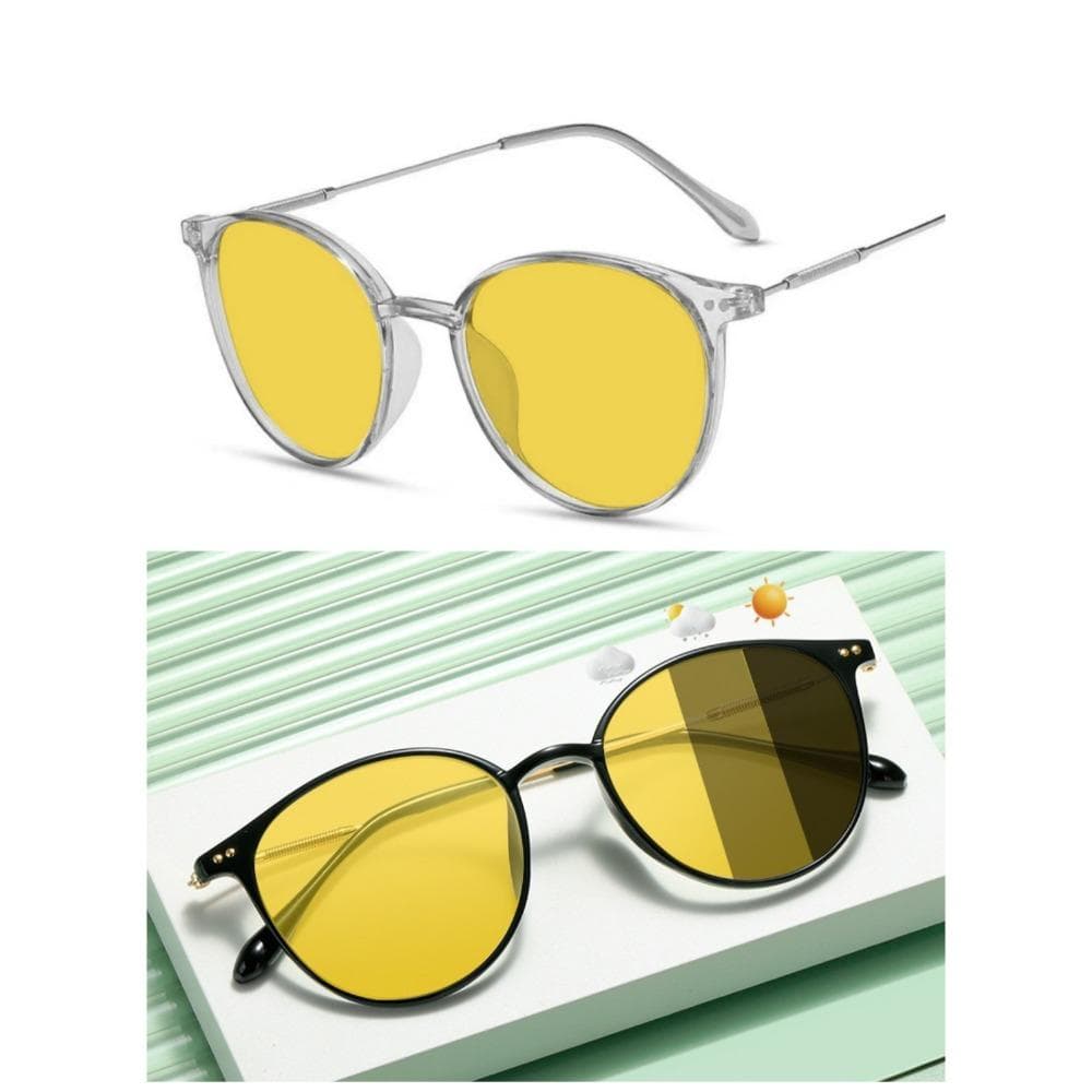 1PCS Women's Night Vision Driving Goggles Ultra Light Fashionable with Color Changing Lenses