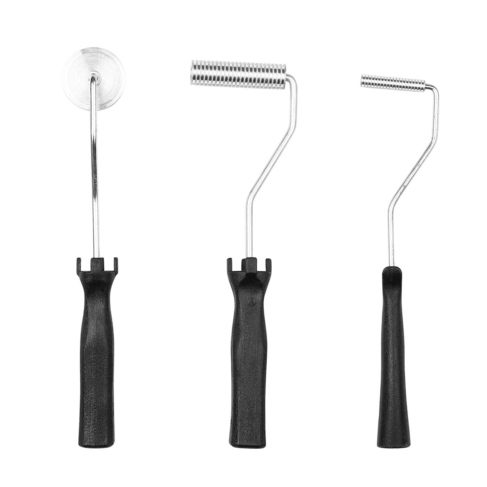 3Pcs Fiberglass Roller Tools Kit Fiberglass Bubble Paddle Tool Laminating Paint Roller Kit for Mold black