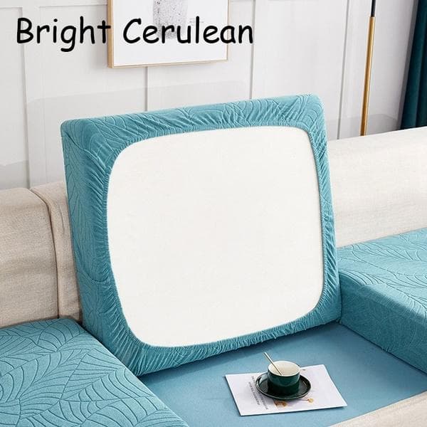 Multi-size Waterproof Sofa Seat Cover Jacquard Elastic Sofa Cushion Cover Sofa Cover 165-200cm light blue