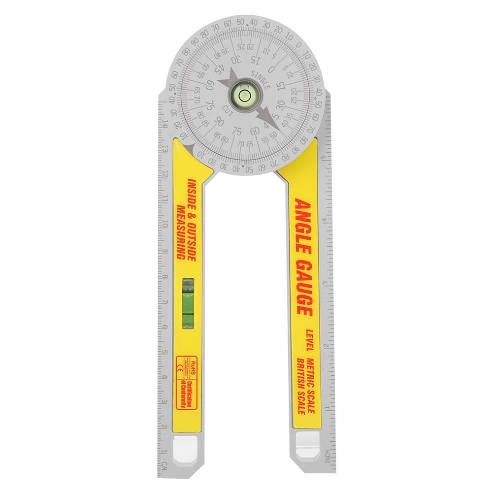 360 Degree Angle Gauge DIY Protractor Goniometer Inside Outside Measuring Metric British Scale
