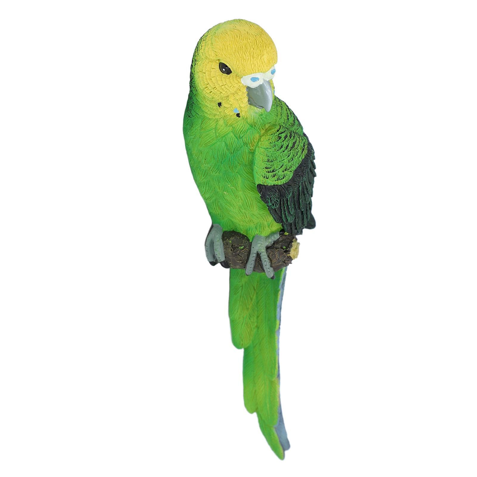 Resin Parrot Figurine Decorative Garden Birds Statues Lawn Decorated Miniature Bird Animal Decor