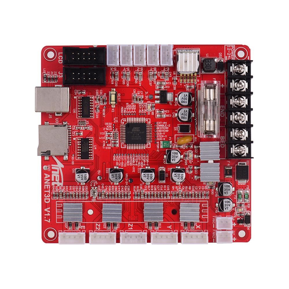 Anet A1284-Base V1.7 Hauptplatine Hauptplatine for Anet A8 Plus DIY red