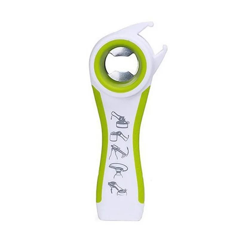 5 in 1 Multifunction Twist Bottle Opener All in One Jar Can Red Wine Beer Lid Twist Off Easy Open Claw Kitchen Opener green