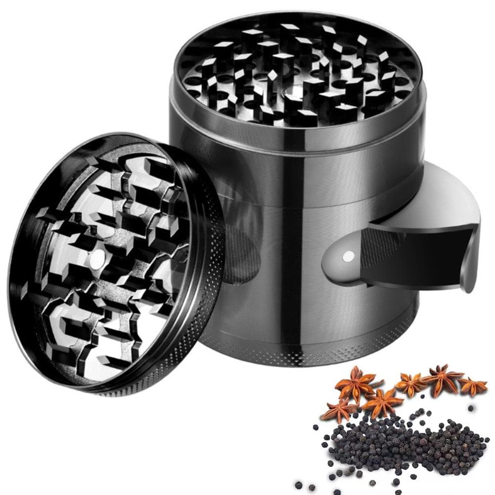 4 Layer 60mm Herb Grinder Zinc Alloy Spice Grass Mill Grinders with Magnetic Lid