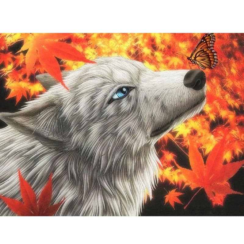 5d Diamond Painting Fox And Butterfly Mosaic Gift Beauty Diy Diamond Embroidery Craft Painting 20X30CM