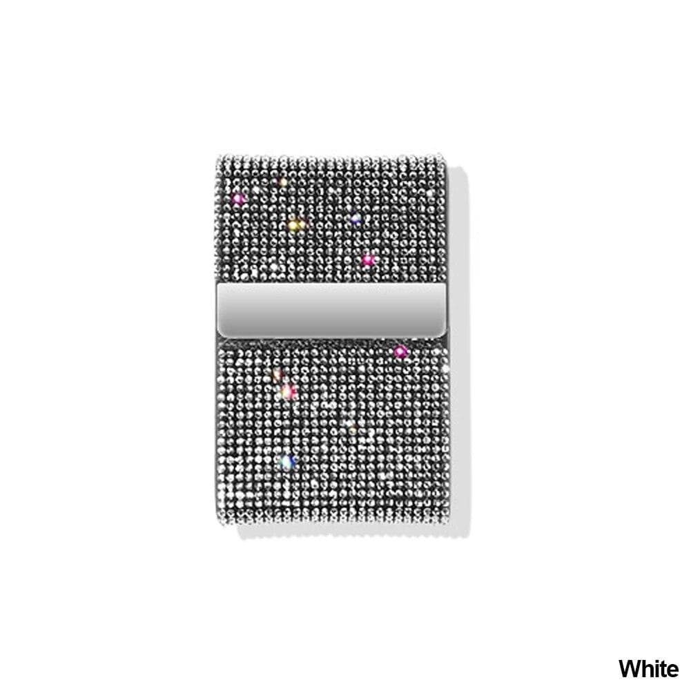 Diamond Driver License Card Holder For Car Driving License Credit Card Storage Interior Flip Ladies Girls Car Bling Accessories white