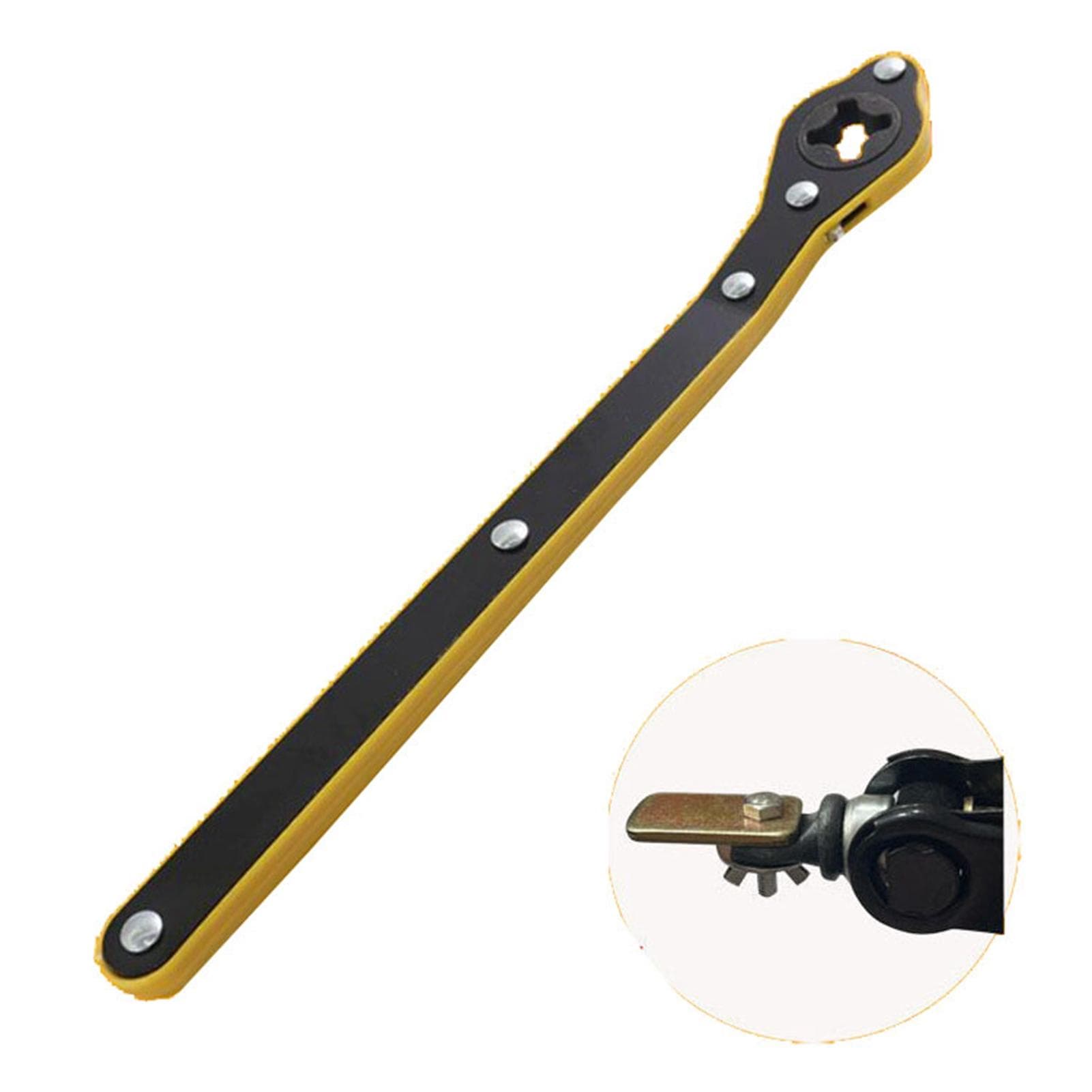 Ratchet Spanner Metal Labor Saving Strong Durable Rocker Design Jack Ratchet Wrench Wrench Adapter